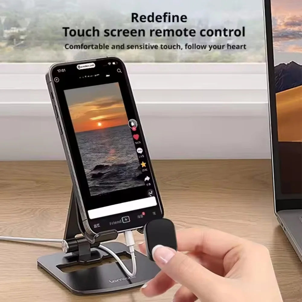 Mini Wireless Remote Ring with Touchpad Scrolling | Bluetooth Page Turner for iPhone, Android, iPad That Is USB Rechargeable