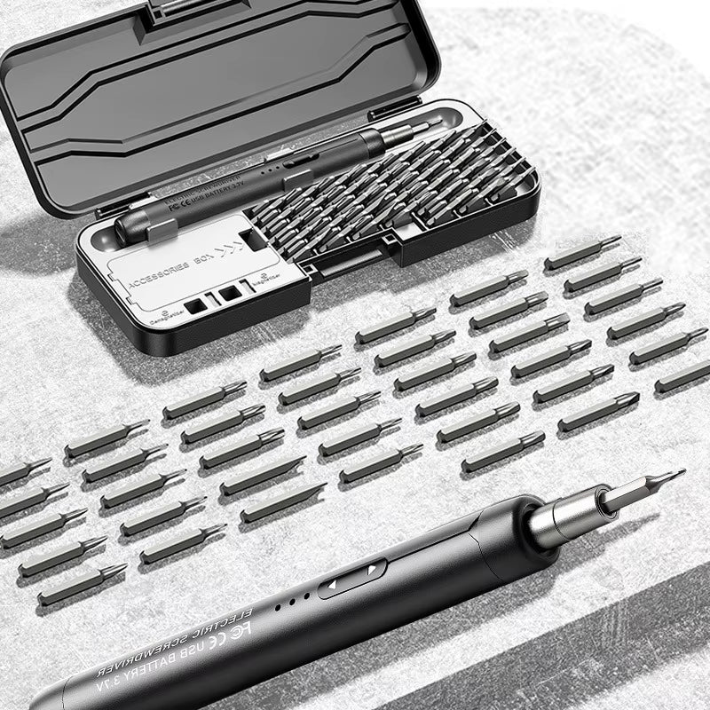 45-In-1 Mini Electric Screwdriver | Steel & Magnetic Tip With Rechargeable and Long-Lasting Battery Life