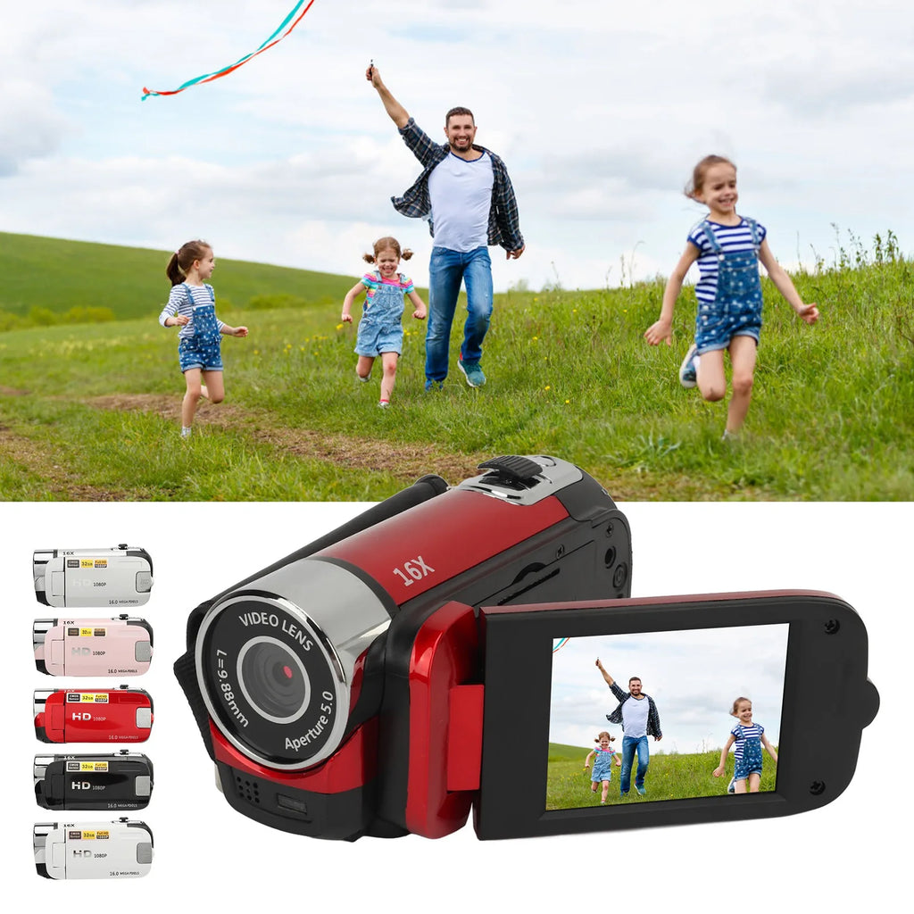 D90 1080P 16MP Digital Camcorder + Camera 2.4 Inch With Rotatable Screen | 16X Zoom HD Video Recorder With Fill Light