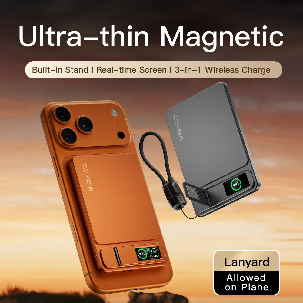 10000Mah Slim Original Portable Power Bank for Magsafe Charging | Wireless Fast Charging Up To 20W