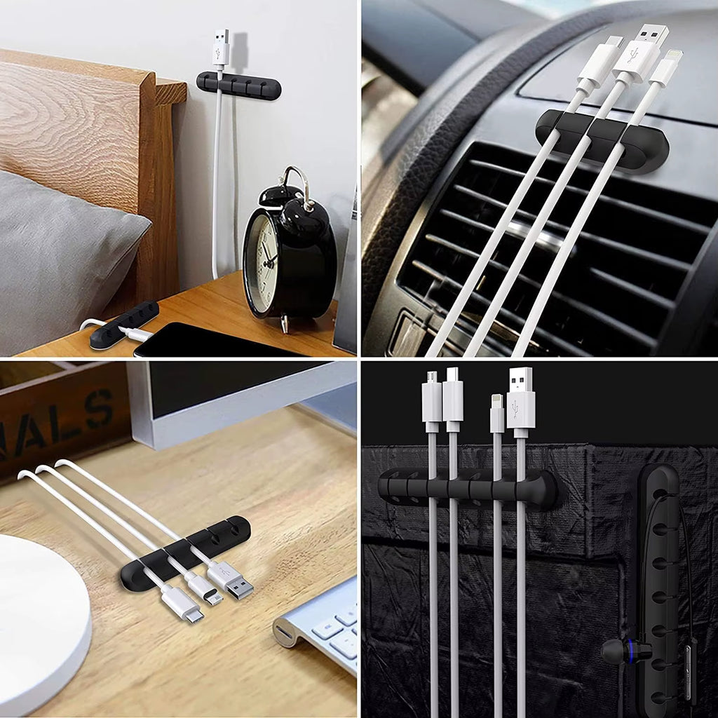 Self-Adhesive Cable Holder | Desktop, Office, Nightstand and Home Cable Management Organizer