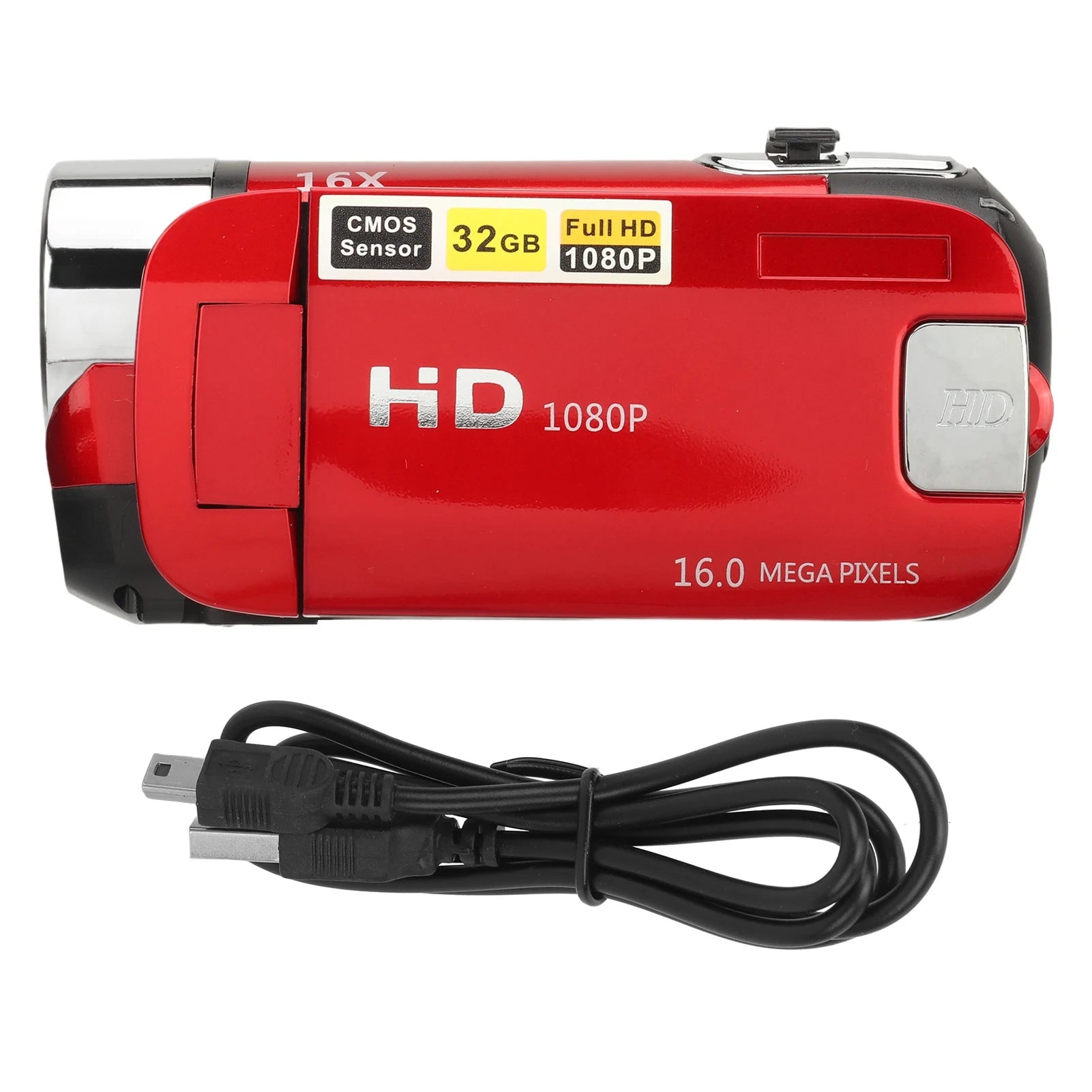 D90 1080P 16MP Digital Camcorder + Camera 2.4 Inch With Rotatable Screen | 16X Zoom HD Video Recorder With Fill Light