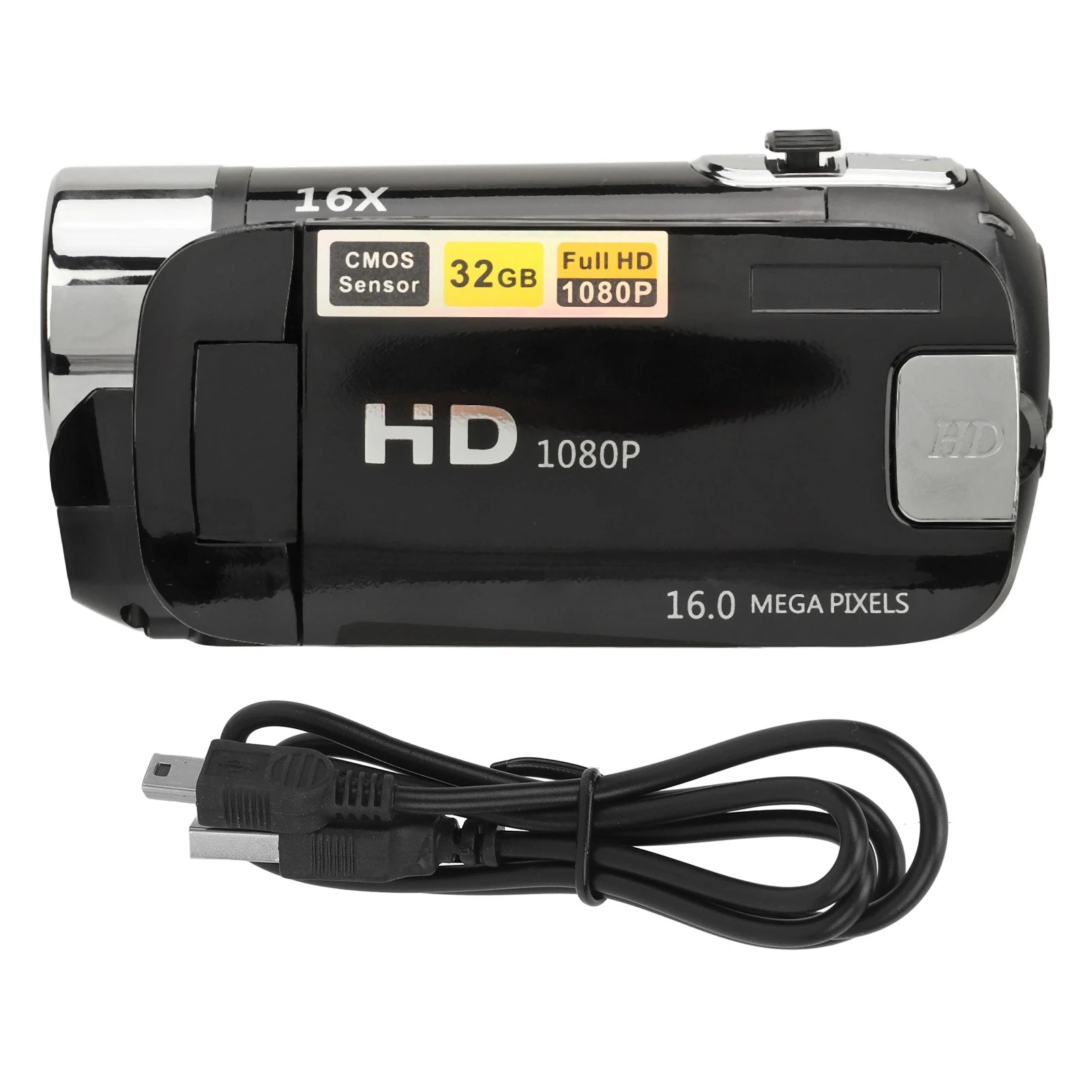 D90 1080P 16MP Digital Camcorder + Camera 2.4 Inch With Rotatable Screen | 16X Zoom HD Video Recorder With Fill Light