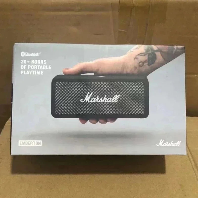 Marshall Portable Outdoor Speaker | Wireless Bluetooth TWS Stereo Loud Sound with Clear Mic for Smartphone Tablet Speaker