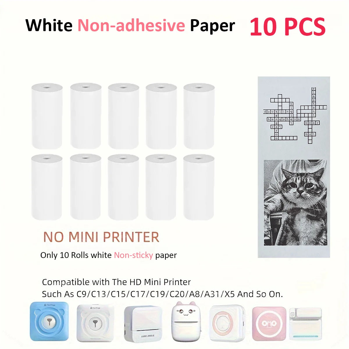 Thermal Mini Portable Printer | Inkless, Sticker Maker, App Pocket Printer for Bluetooth Devices