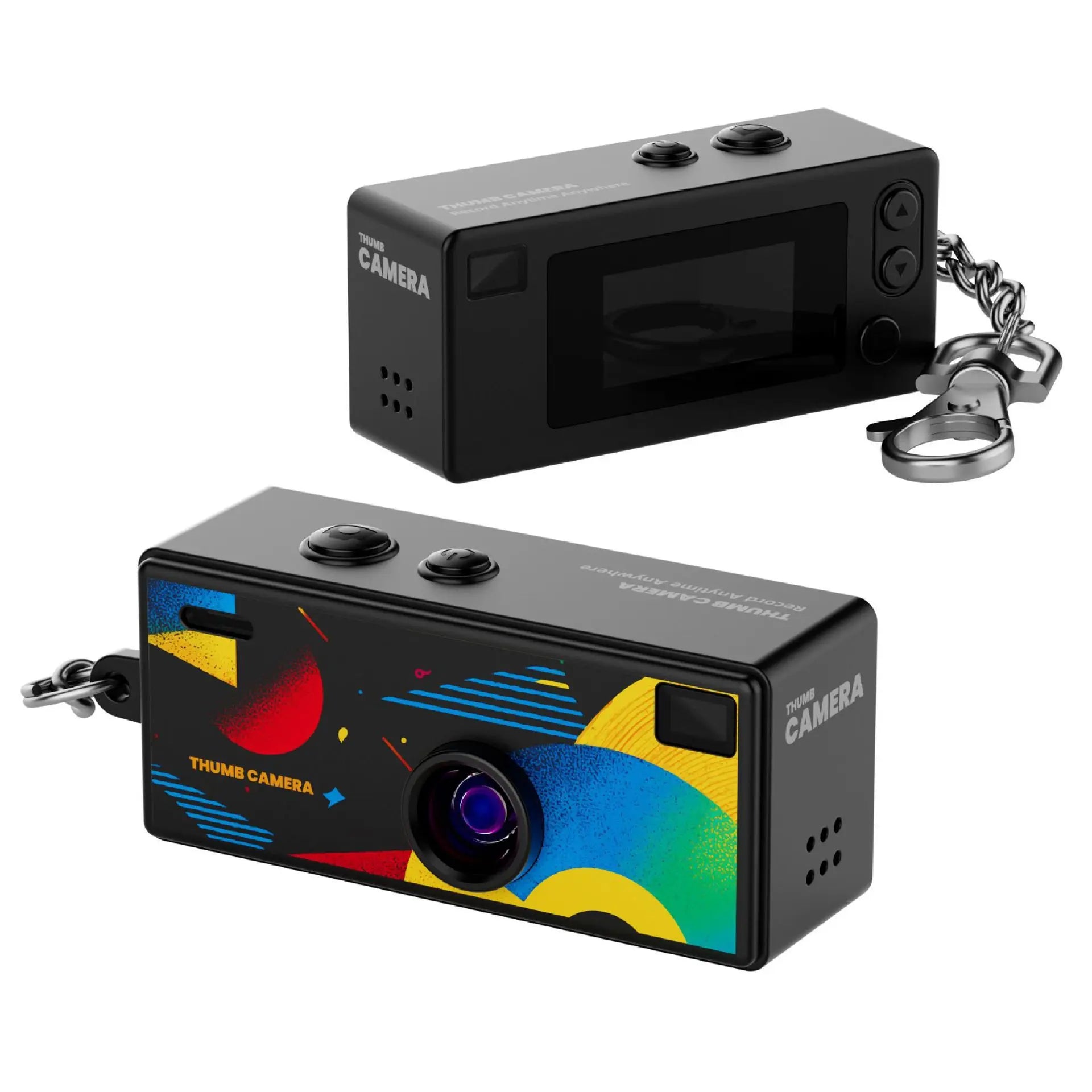 Thumb Keychain Camera + Camcorder 0.96 Inch Retro | Mini Cameras With 720P And Audio + Video Recorder With Support Memory Card
