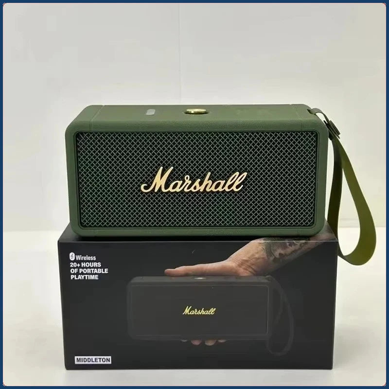 Marshall Portable Outdoor Speaker | Wireless Bluetooth TWS Stereo Loud Sound with Clear Mic for Smartphone Tablet Speaker