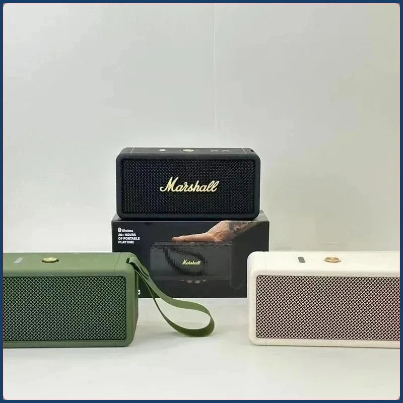 Marshall Portable Outdoor Speaker | Wireless Bluetooth TWS Stereo Loud Sound with Clear Mic for Smartphone Tablet Speaker