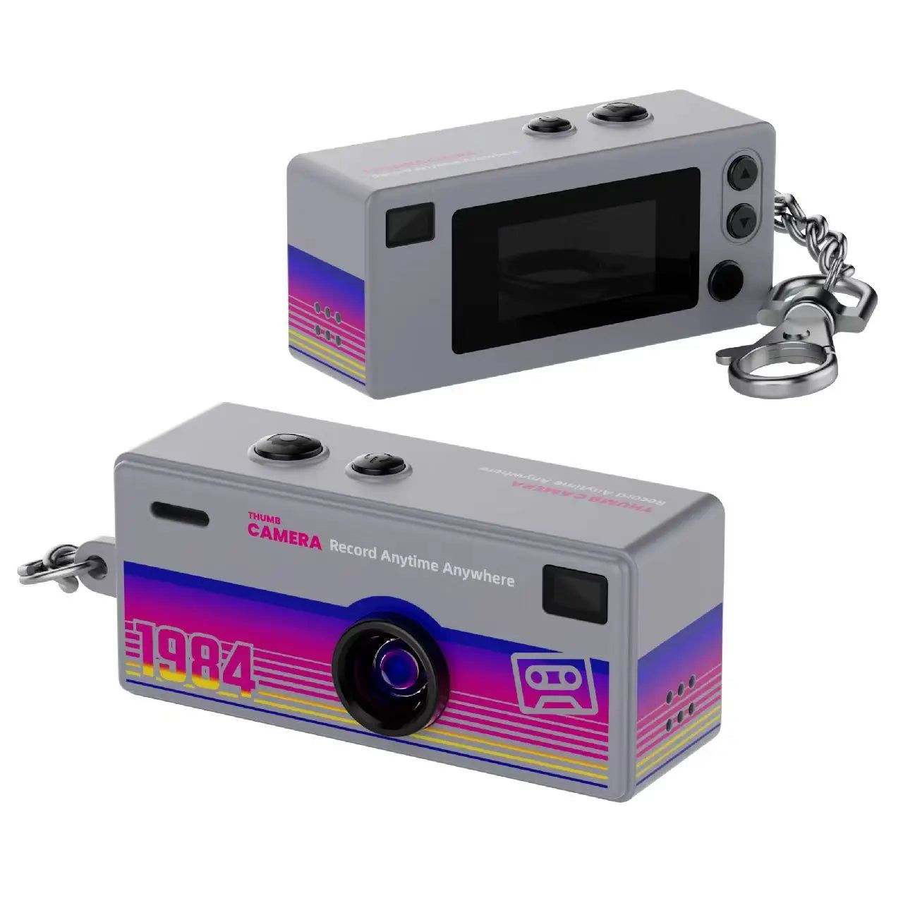 Thumb Keychain Camera + Camcorder 0.96 Inch Retro | Mini Cameras With 720P And Audio + Video Recorder With Support Memory Card