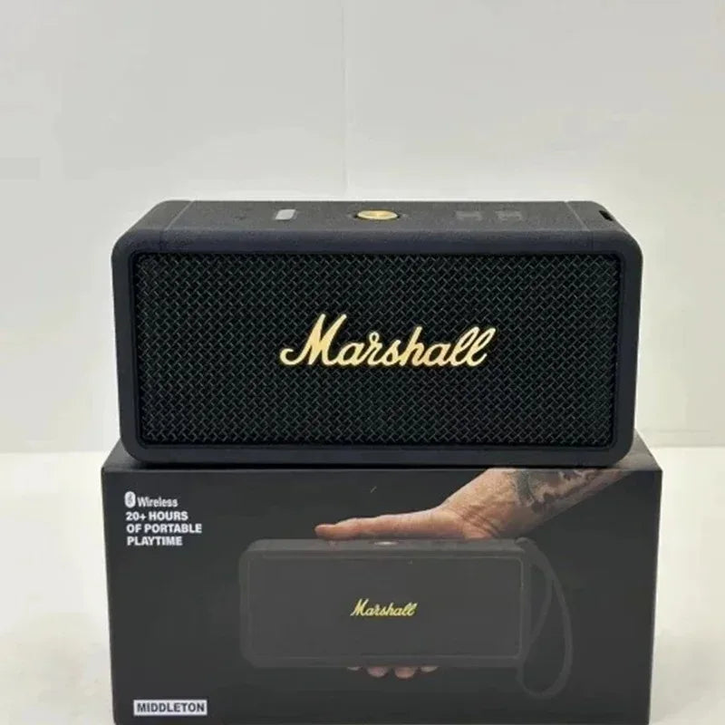 Marshall Portable Outdoor Speaker | Wireless Bluetooth TWS Stereo Loud Sound with Clear Mic for Smartphone Tablet Speaker