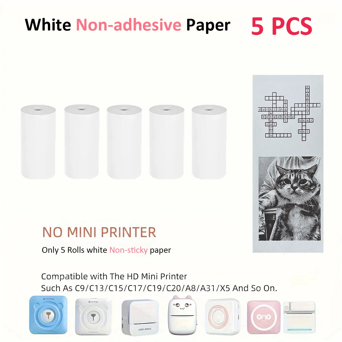 Thermal Mini Portable Printer | Inkless, Sticker Maker, App Pocket Printer for Bluetooth Devices