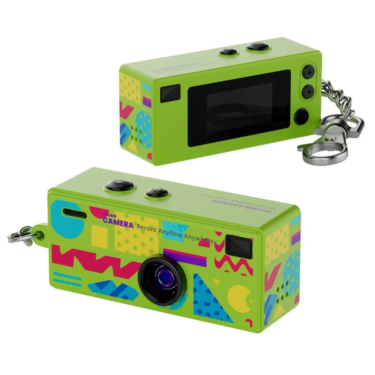 Thumb Keychain Camera + Camcorder 0.96 Inch Retro | Mini Cameras With 720P And Audio + Video Recorder With Support Memory Card