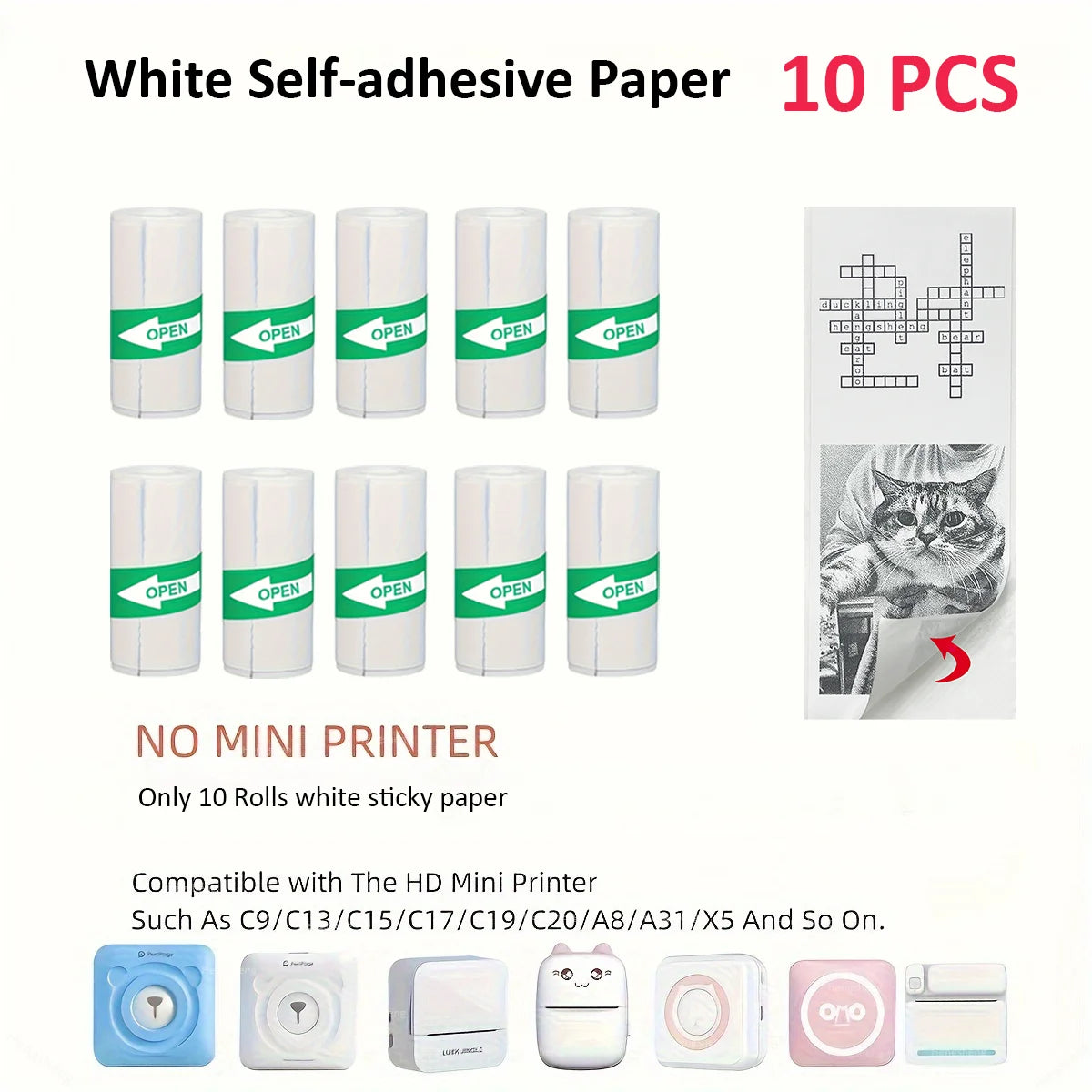 Thermal Mini Portable Printer | Inkless, Sticker Maker, App Pocket Printer for Bluetooth Devices
