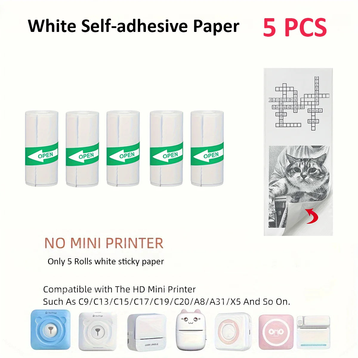 Thermal Mini Portable Printer | Inkless, Sticker Maker, App Pocket Printer for Bluetooth Devices