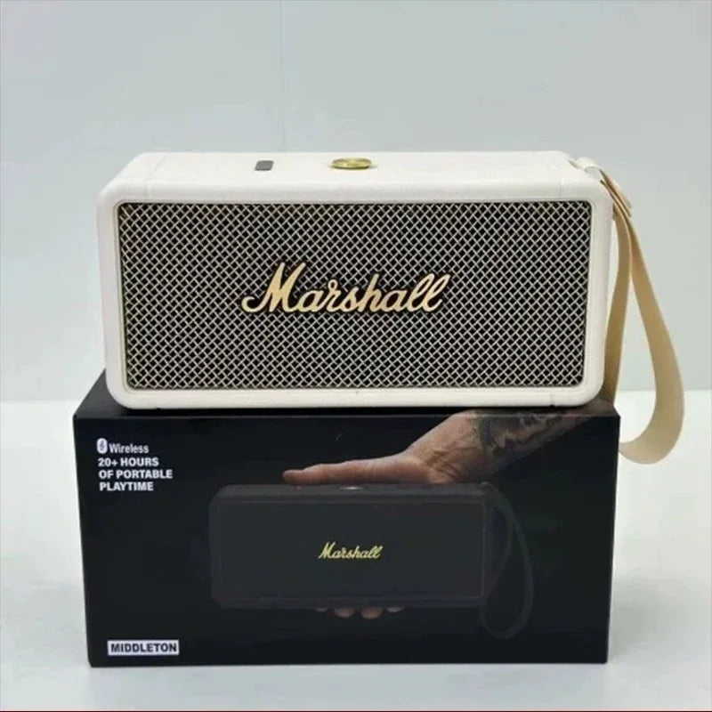 Marshall Portable Outdoor Speaker | Wireless Bluetooth TWS Stereo Loud Sound with Clear Mic for Smartphone Tablet Speaker