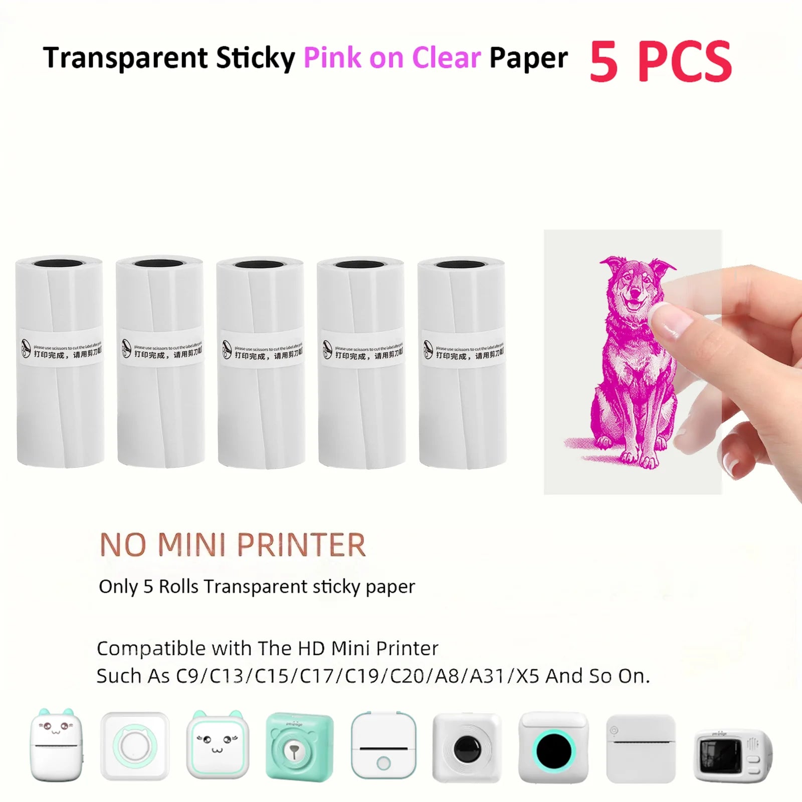 Thermal Mini Portable Printer | Inkless, Sticker Maker, App Pocket Printer for Bluetooth Devices