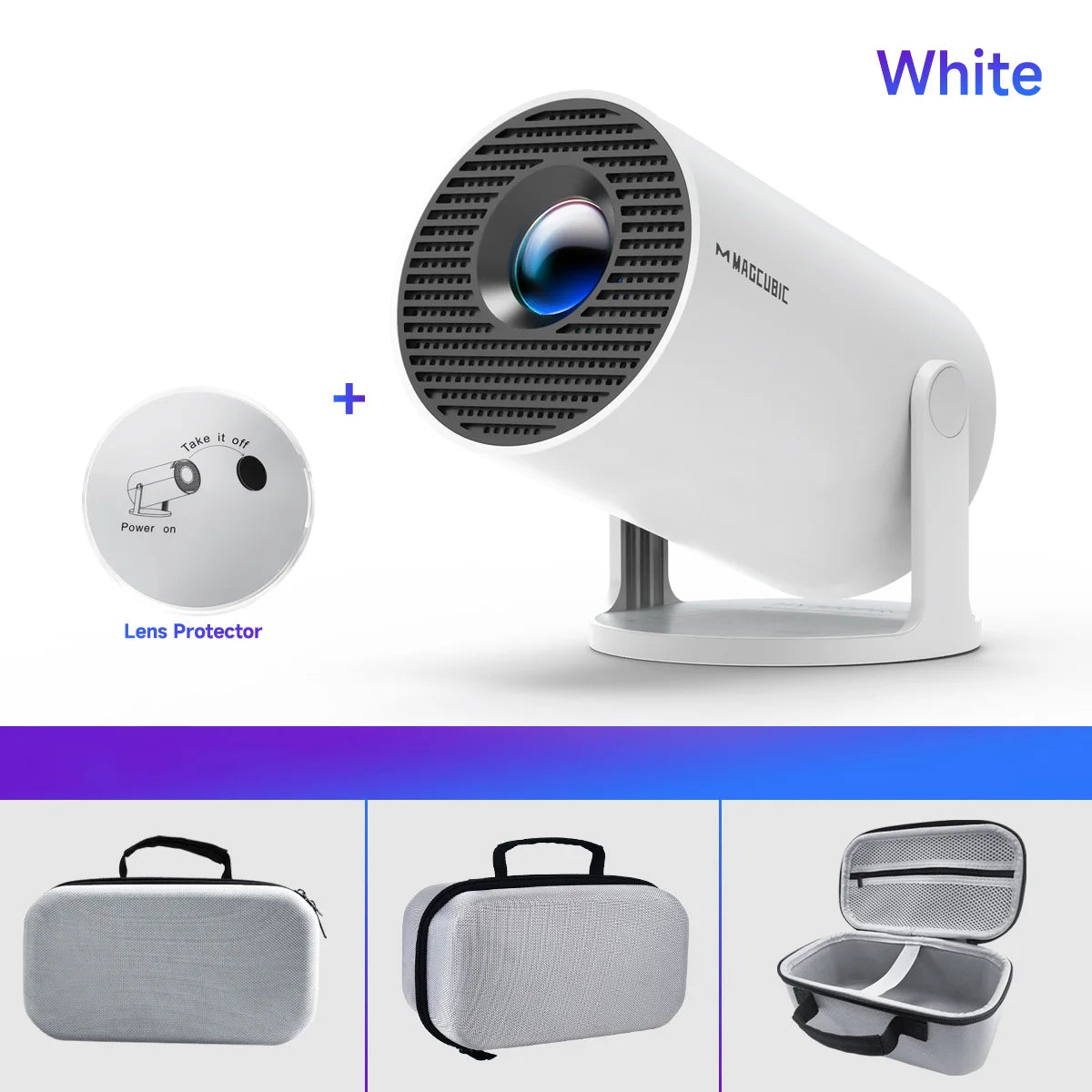 Projector HY300 Pro 8K | iPhone + Android Compatible, 14 Dual Wifi6, 290ANSI, H726, BT5.4, 1080P, 720P, Home Cinema + Outdoor Projetor