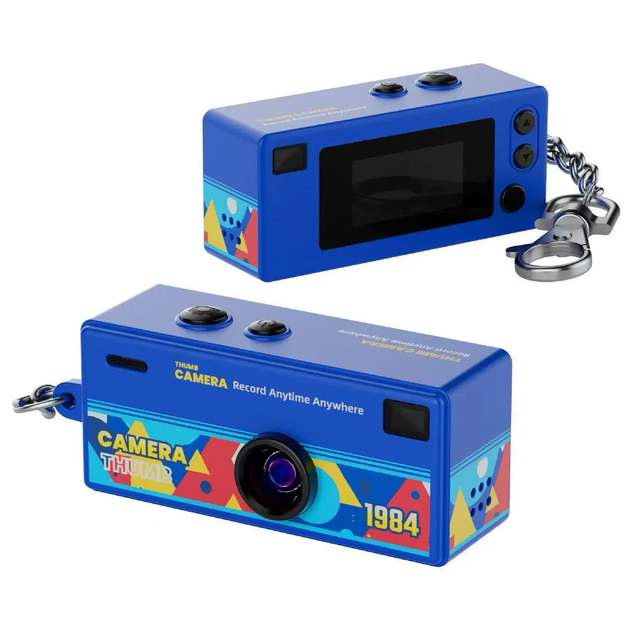 Thumb Keychain Camera + Camcorder 0.96 Inch Retro | Mini Cameras With 720P And Audio + Video Recorder With Support Memory Card