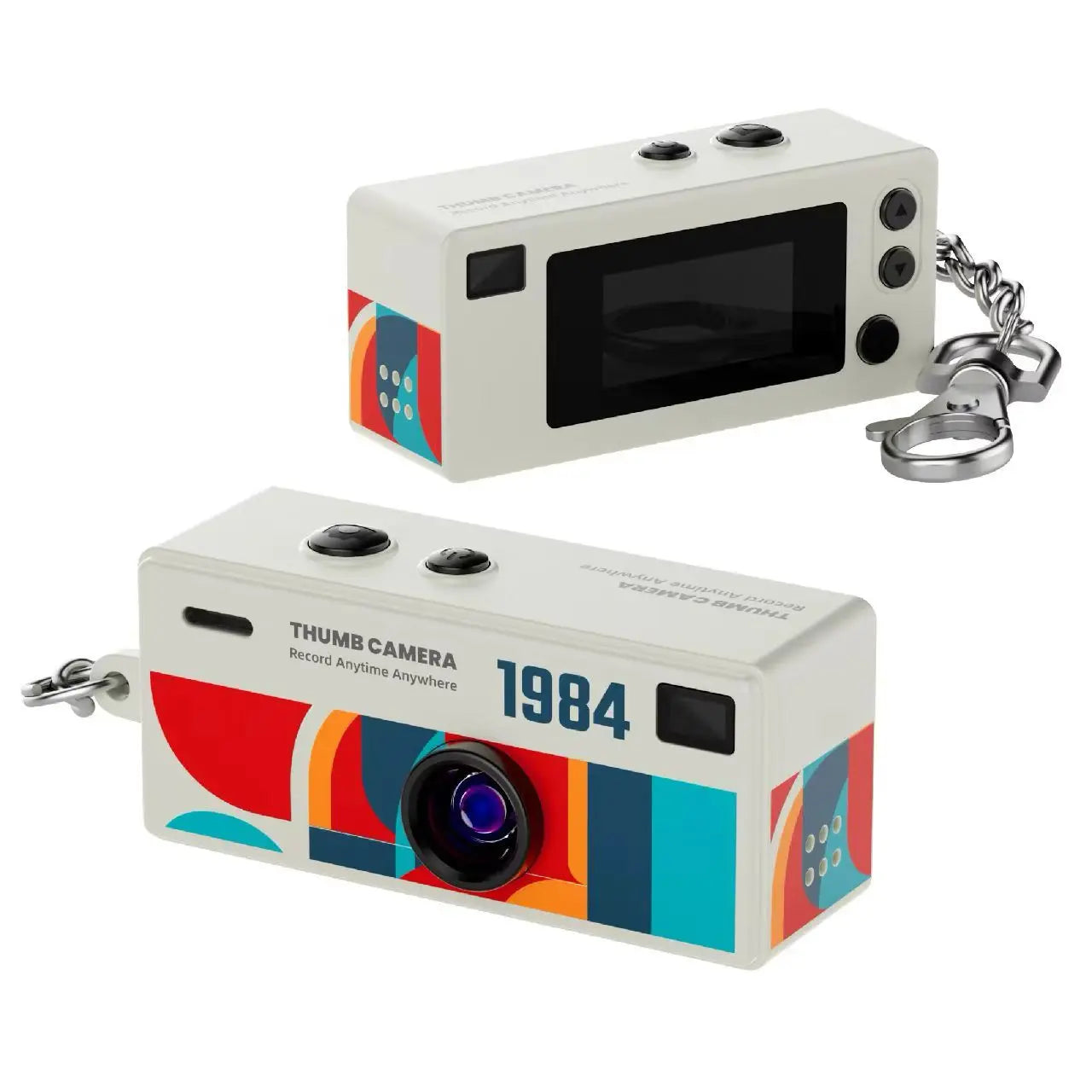 Thumb Keychain Camera + Camcorder 0.96 Inch Retro | Mini Cameras With 720P And Audio + Video Recorder With Support Memory Card