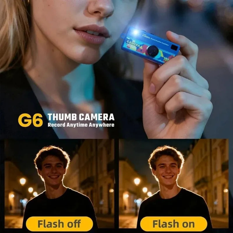 Thumb Keychain Camera + Camcorder 0.96 Inch Retro | Mini Cameras With 720P And Audio + Video Recorder With Support Memory Card