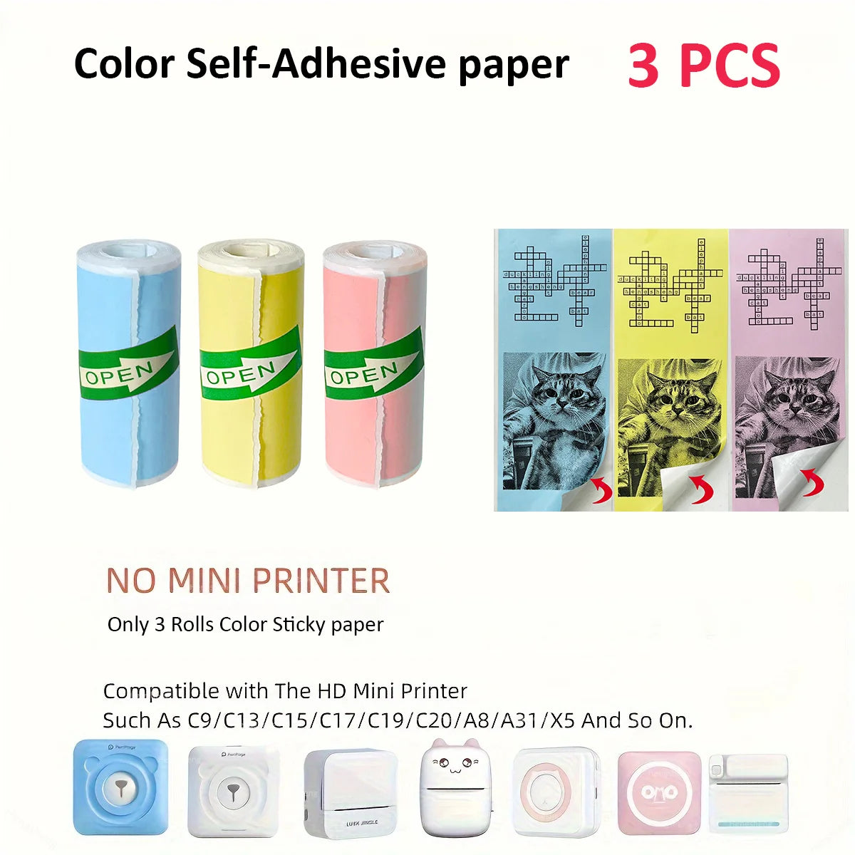 Thermal Mini Portable Printer | Inkless, Sticker Maker, App Pocket Printer for Bluetooth Devices