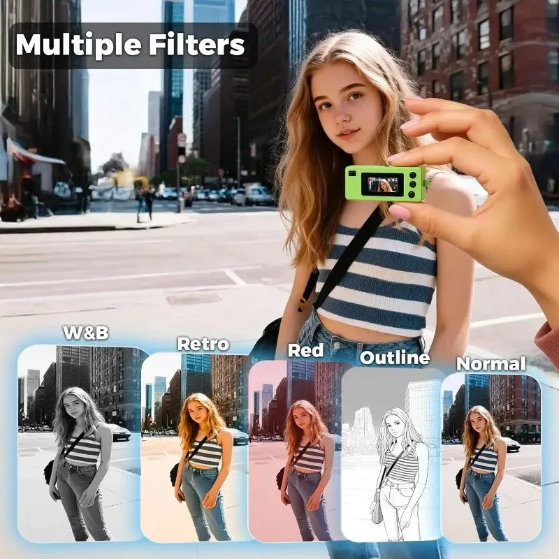 Thumb Keychain Camera + Camcorder 0.96 Inch Retro | Mini Cameras With 720P And Audio + Video Recorder With Support Memory Card