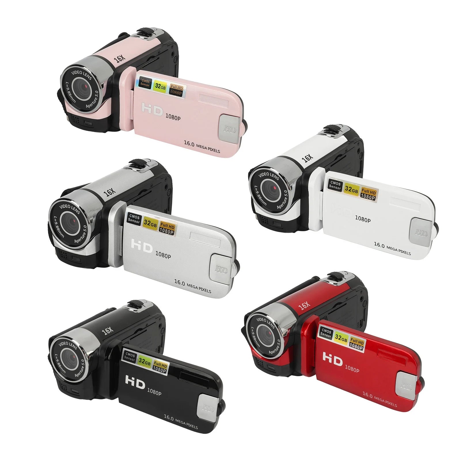 D90 1080P 16MP Digital Camcorder + Camera 2.4 Inch With Rotatable Screen | 16X Zoom HD Video Recorder With Fill Light