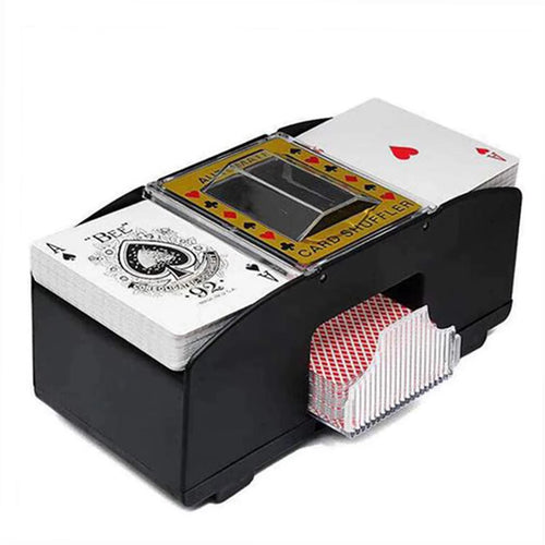 2 Decks Automatic Card Shuffler | Sorter and Dispenser for Travel & Home