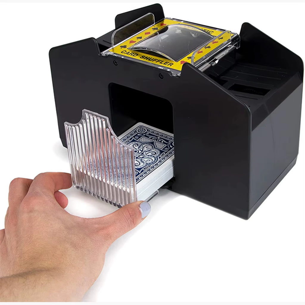 2 Decks Automatic Card Shuffler | Sorter and Dispenser for Travel & Home