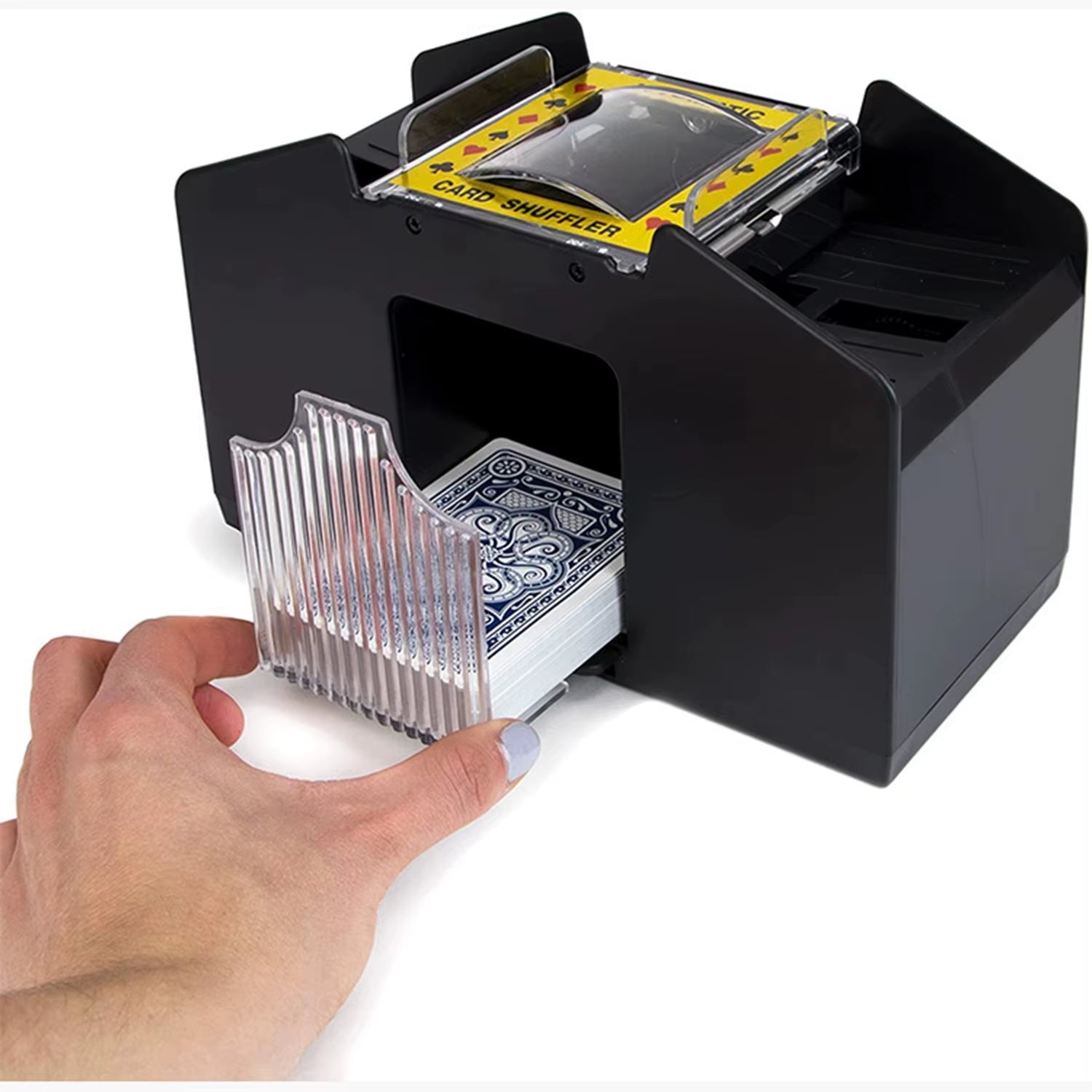 2 Decks Automatic Card Shuffler | Sorter and Dispenser for Travel & Home