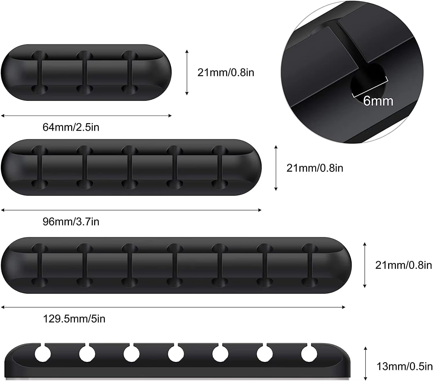 Self-Adhesive Cable Holder | Desktop, Office, Nightstand and Home Cable Management Organizer