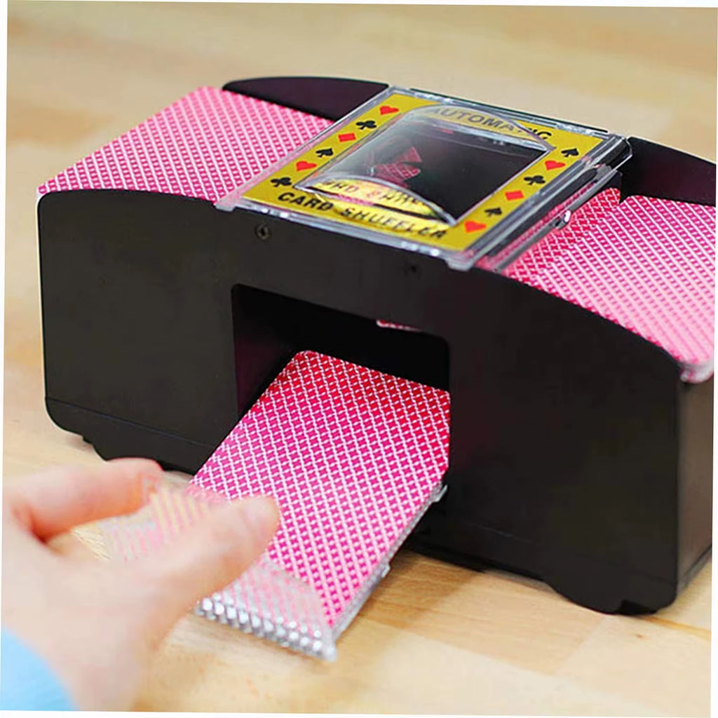 2 Decks Automatic Card Shuffler | Sorter and Dispenser for Travel & Home