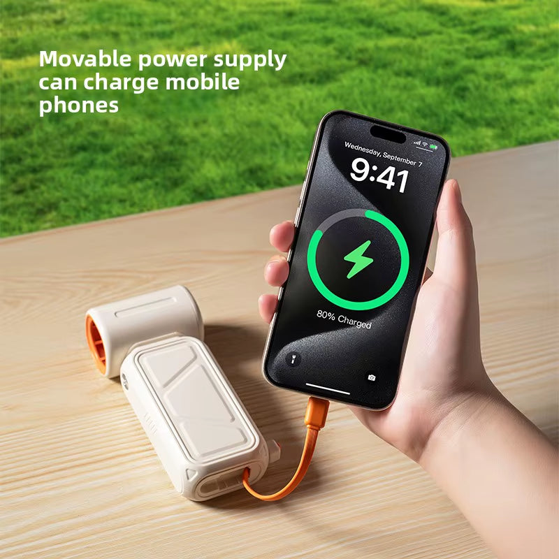 Portable Handheld Bladeless Fan With High Speed | Power Bank 8000Mah With Digital Display & USB Rechargeable