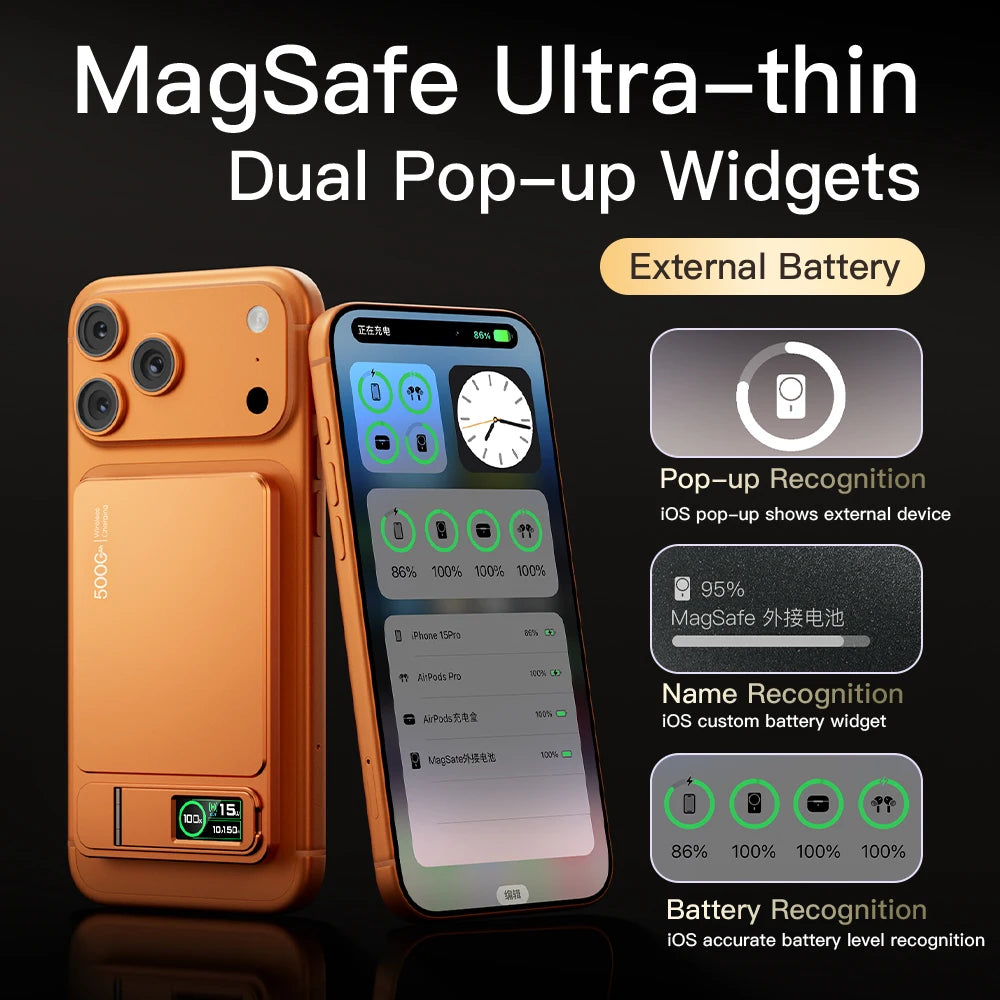 10000Mah Slim Original Portable Power Bank for Magsafe Charging | Wireless Fast Charging Up To 20W
