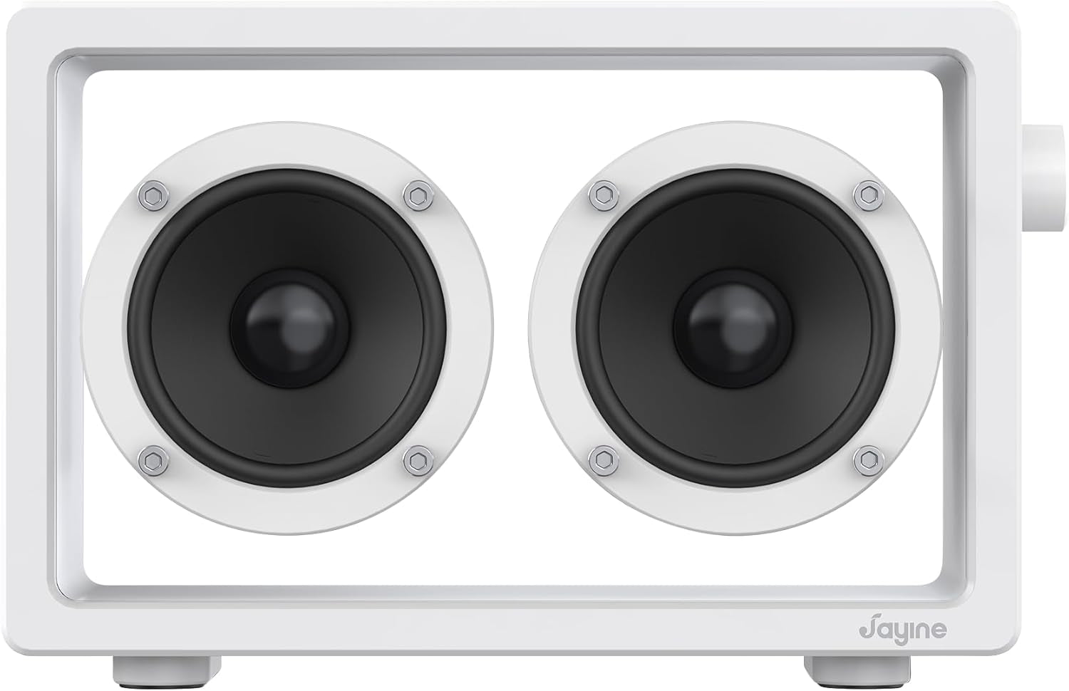 See Through Minimalist Portable Bluetooth Speaker | 16W Wireless & Wired With AUX, Loud, HD Powerful Sound and Wide Compatibility V5.3 for Indoor & Outdoor - White